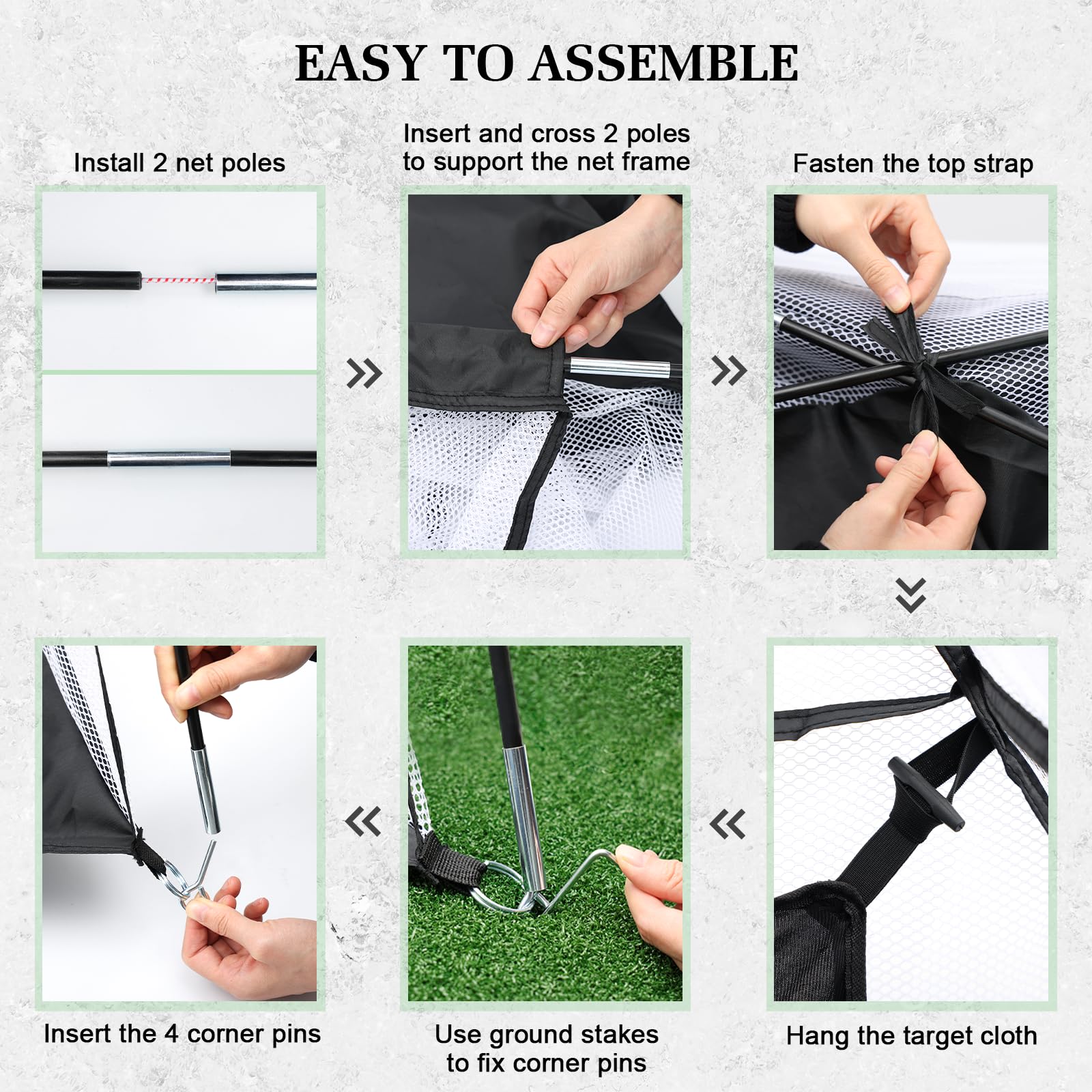 **10x7ft Golf Practice Net with Noise Reduction - Indoor/Outdoor Golf Training Aid for Backyard Driving, Chipping & Swing Practice - Includes Tri-Turf Golf Mat for Real Ball Training**    *(Perfect for Home, Backyard, Driving Range & Golf Course Practice - Enhance Skills Anywhere!)*