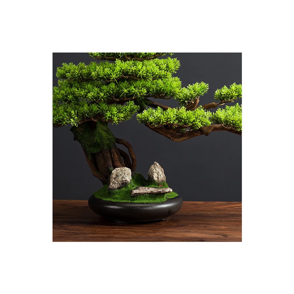 Lifelike Artificial Bonsai Tree - Mini Zen Pine for Home Office Desk Decor | Simulation Plant for Hotel, Party & Festival Decoration | Perfect for Meditation Spaces & Japanese-Inspired Interiors
