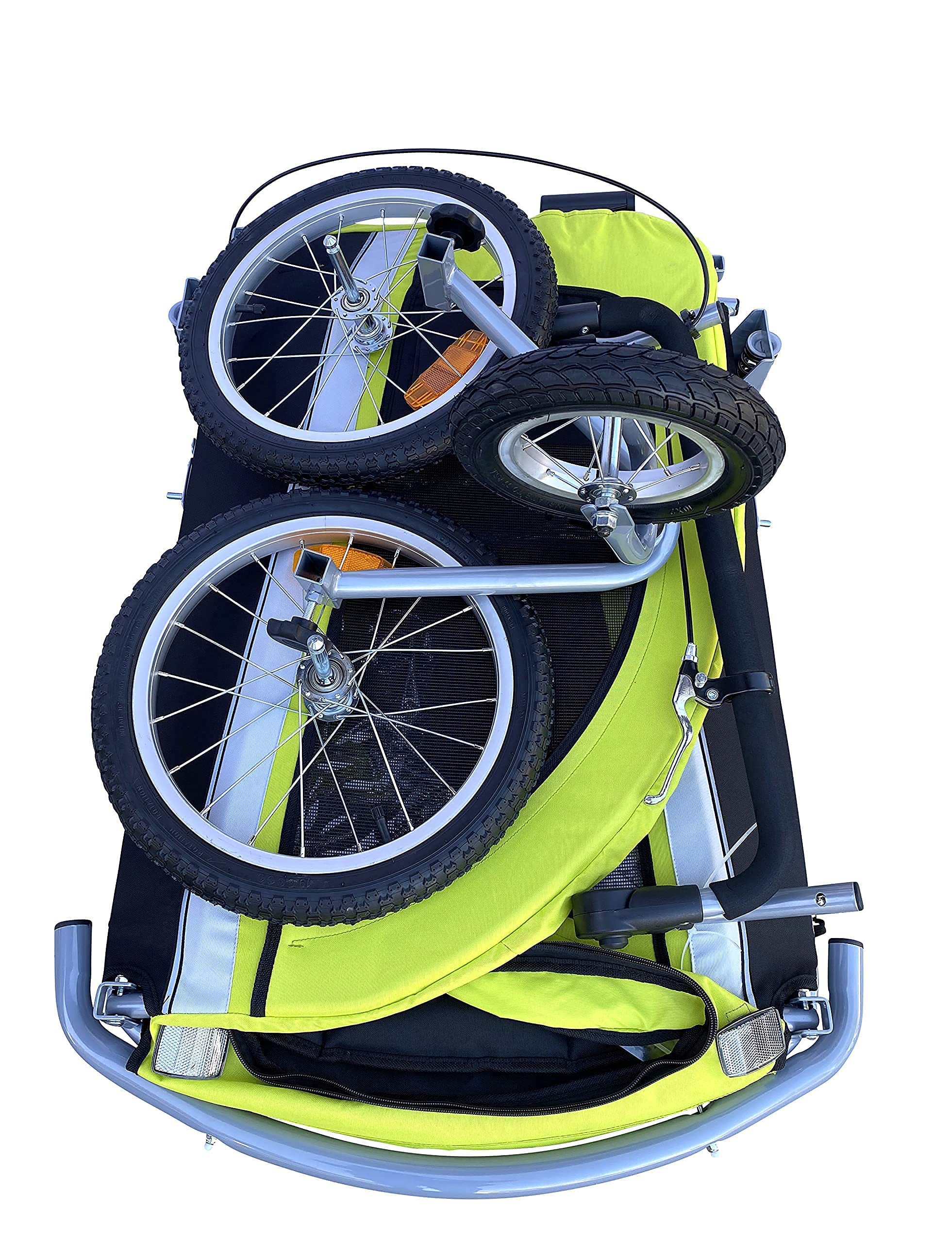 Booyah Extra Large Pet Bike Trailer - Shock-Absorbing Dog Stroller & Jogger Cart for Medium to Large Dogs | Safe Non-Tipping Design | Perfect for Cycling, Jogging & Outdoor Adventures