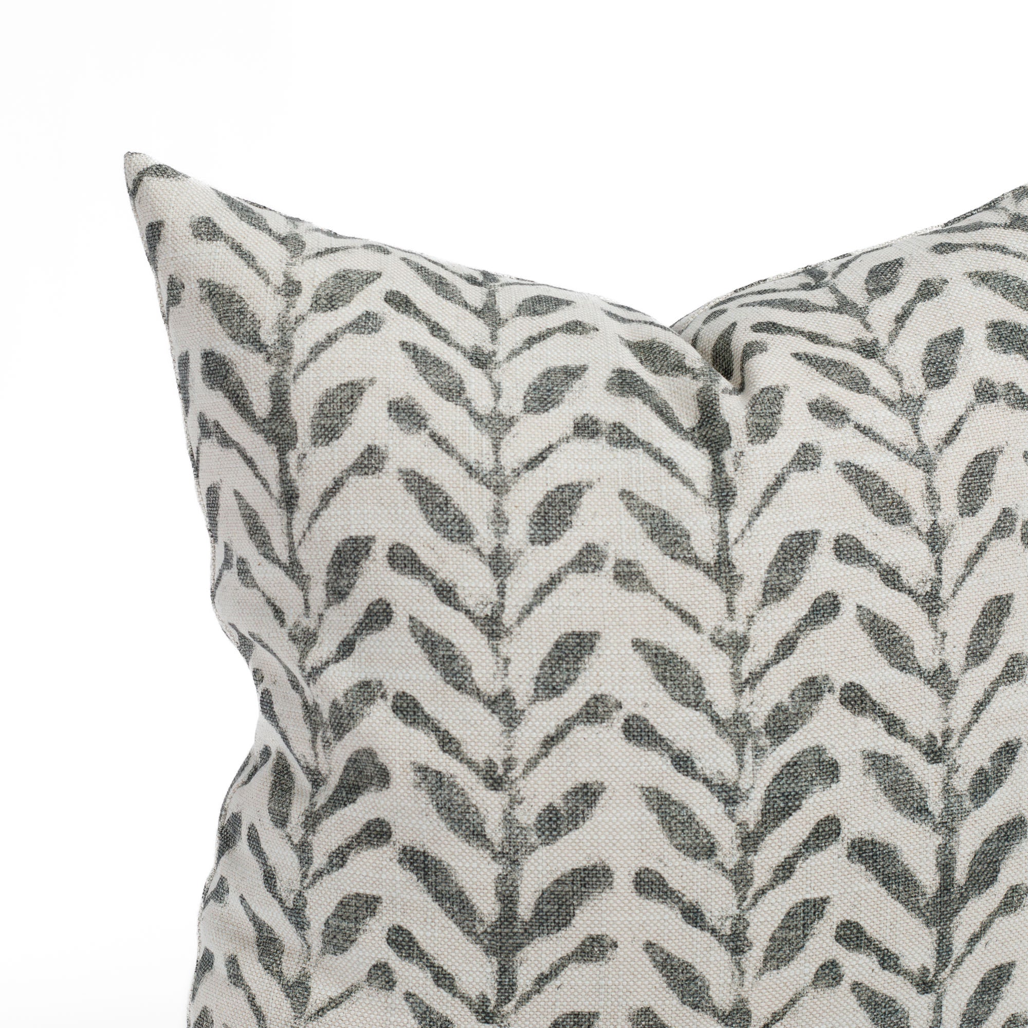 Premium Togo 20x20 Inch Throw Pillow Cover - Black & Natural Cotton Linen Blend - Perfect for Sofa, Bed, Couch Decor and Home Styling