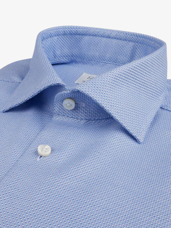 Premium STENSTROMS Blue Woven Dress Shirt for Men - Formal Business Attire & Office Wear | Perfect for Weddings, Interviews & Professional Events