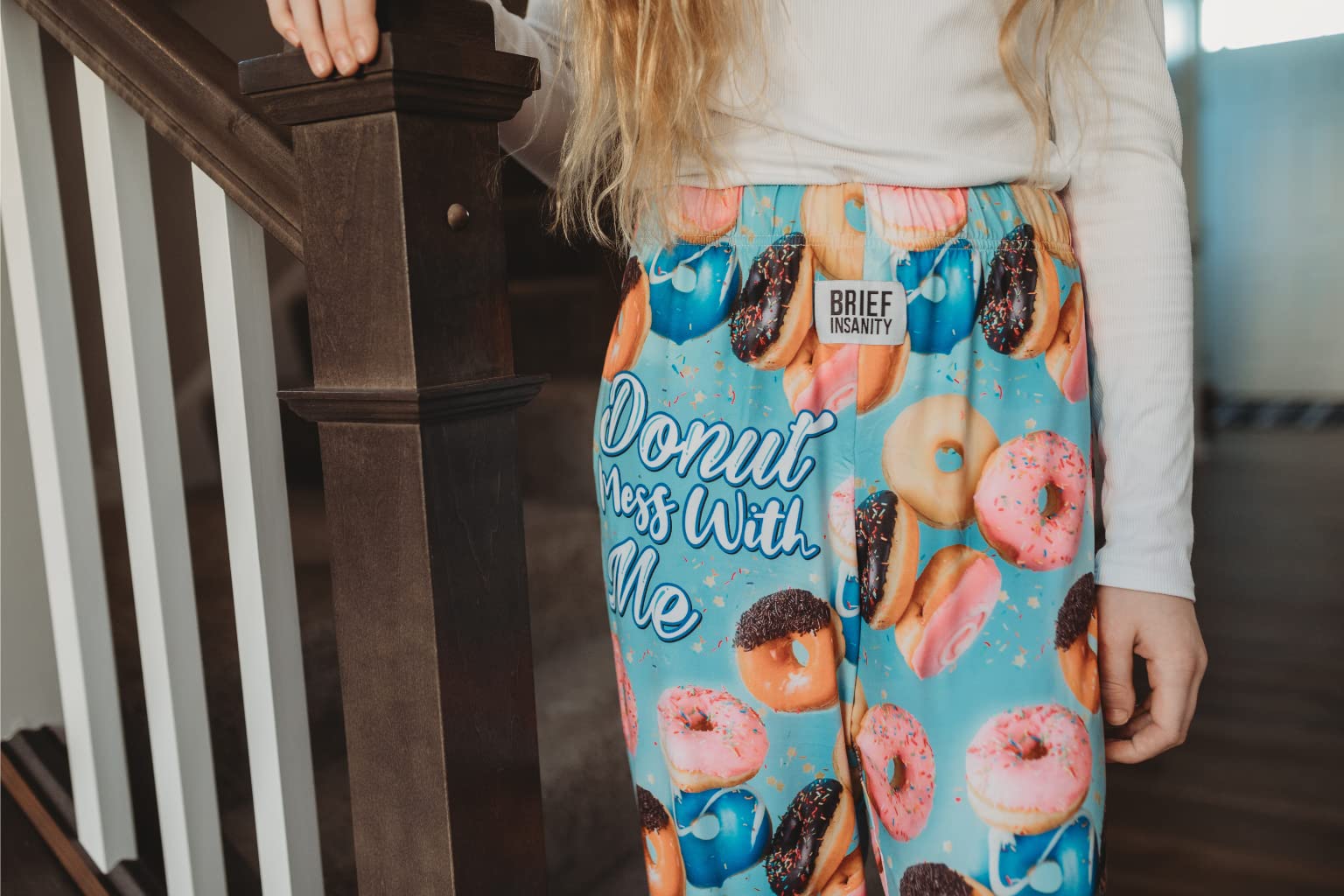 Funny Donut Mess with Me Pajama Pants for Men & Women - Comfortable Novelty Sleepwear & Loungewear for Home, Parties & Gifts