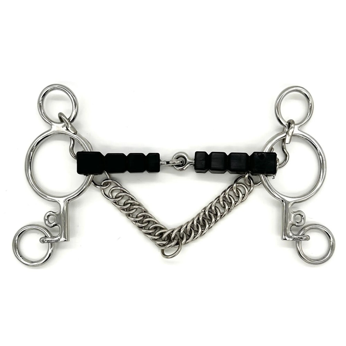 AJR Sport Rubber Block Loose Ring Pelham Bit for Horses - Durable Comfort Bit for English Riding, Dressage & Show Jumping