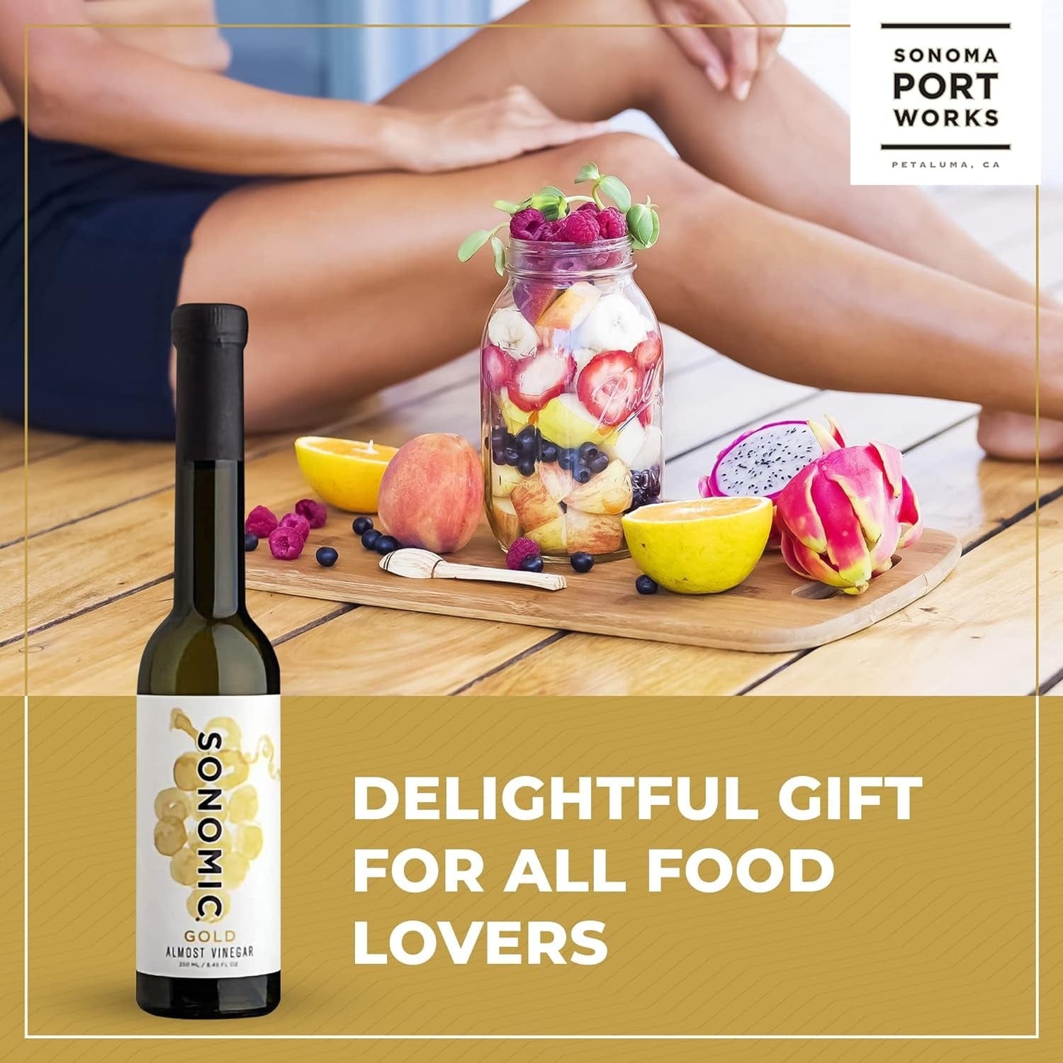 Premium Sonomic Muscat Gold Vinegar - Organic, All-Natural Gourmet Vinegar for Salads, Marinades & Cooking - Perfect for Home Chefs & Healthy Lifestyles