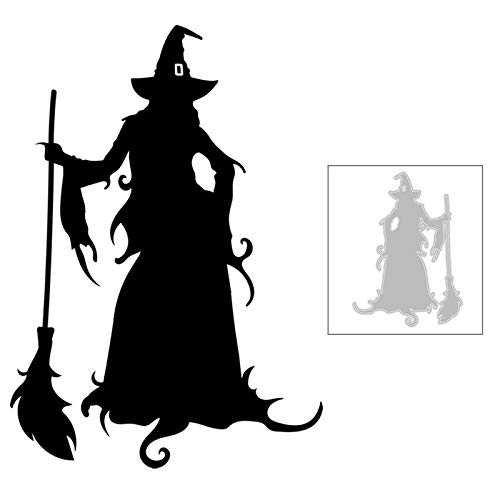 Halloween Witch Broom Metal Paper Cutting Dies & Stencils for DIY Scrapbooking, Photo Album, Card Making - Perfect for Halloween Decorations, Party Invitations & Craft Projects