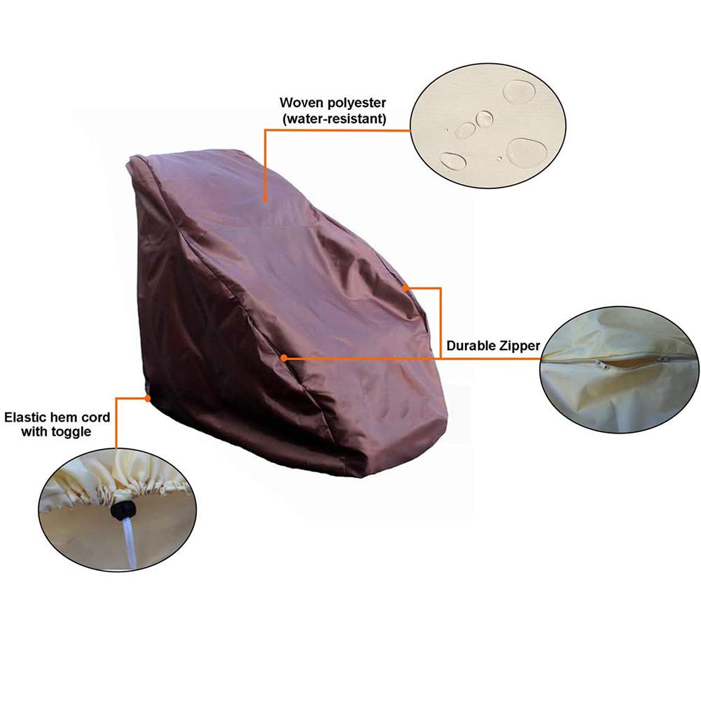 Waterproof Full Body Shiatsu Massage Chair Cover - Durable Oxford Fabric Protector for Massage Chairs & Sofas (105x68x105cm, Brown) - Perfect for Home, Office & Spa Use