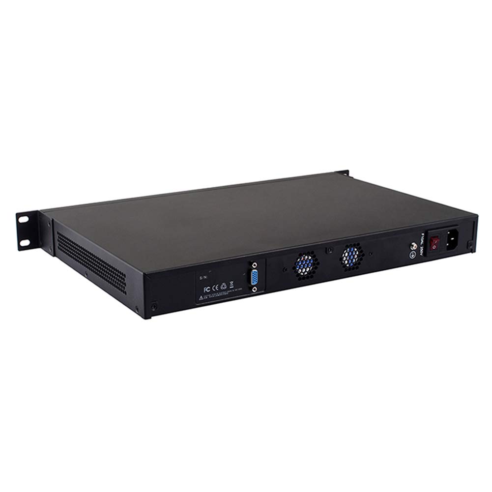 HUNSN 1U Rackmount Firewall with OPNsense - High-Performance Network Security Appliance | Intel Core i5 2520M, 8GB RAM, 128GB SSD + 1TB HDD | VPN Router, 8x LAN, 2x SFP, USB 3.0 | Ideal for Small Business & Enterprise Network Protection