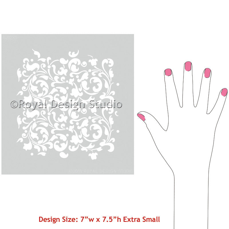 Sultan Swirl Craft Stencil Set - Reusable DIY Painting Templates for Home Decor, Scrapbooking & Wall Art - Perfect for Artists, DIY Enthusiasts & Craft Lovers