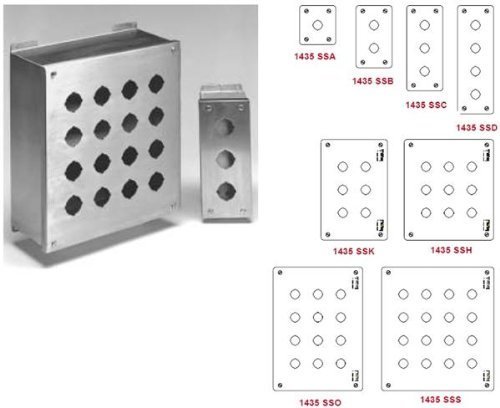 Stainless Steel Electrical Enclosure with Push Button - 2 Holes, 5.75