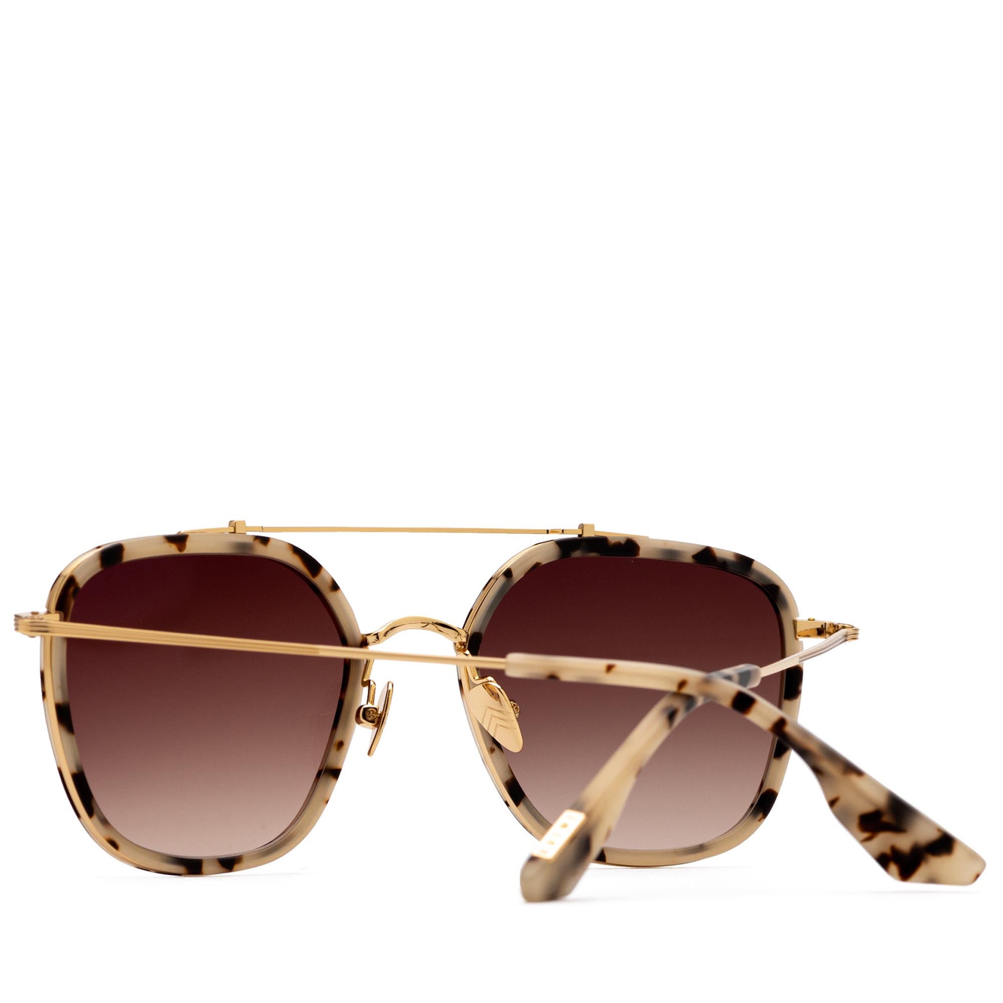 Krewe Austin Mirrored Sunglasses - Matte Oyster Frame with 24k Titanium Lenses & Amber Silver Gradient - Perfect for Outdoor Activities, Beach Vacations, and Fashion Statements
