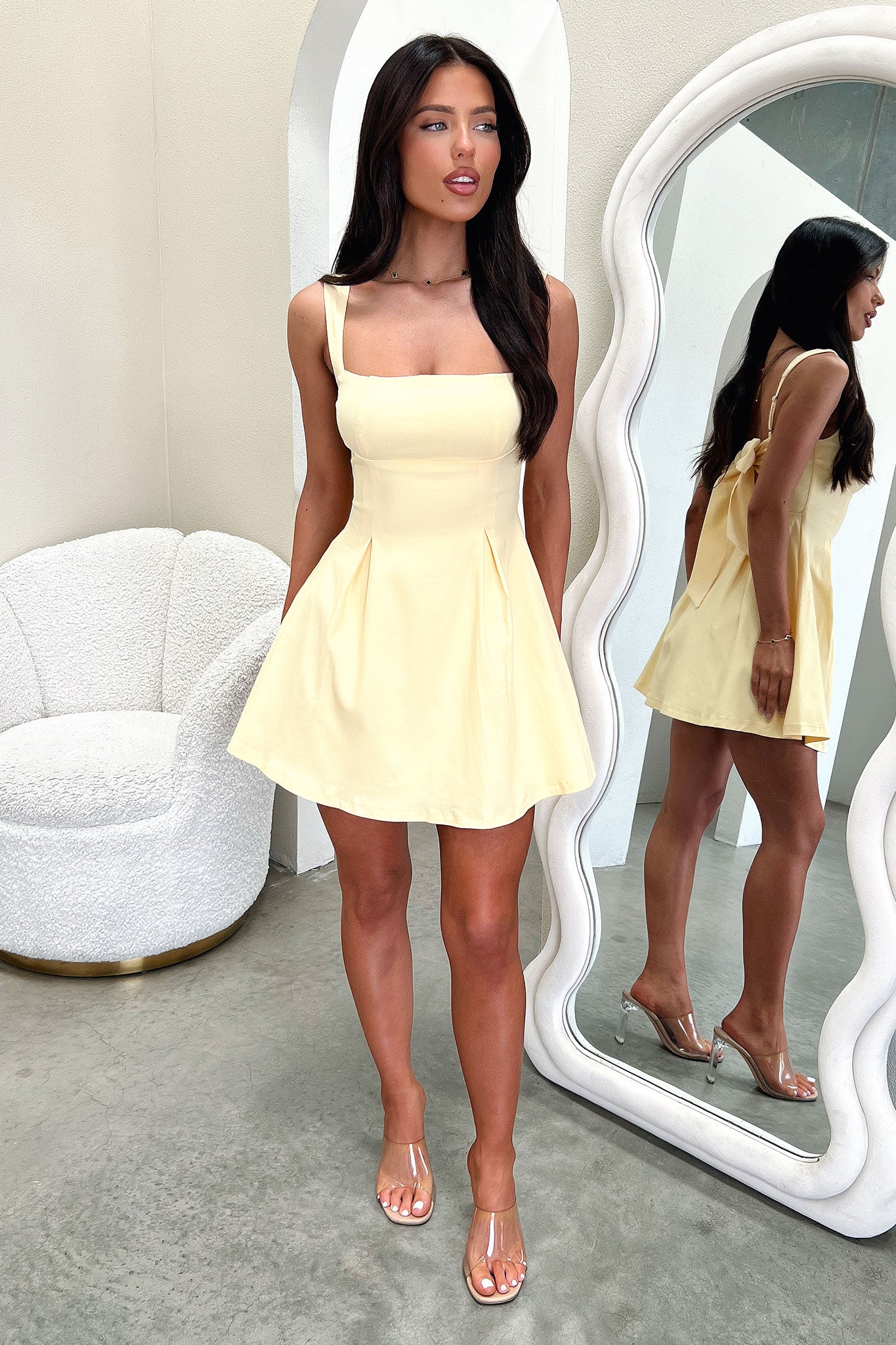 Bransley Women's Summer Dress in Yellow - Flowy Casual Sundress for Beach, Vacation & Everyday Wear