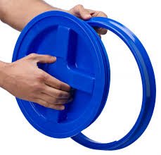 Gamma Seal Lids - 12 Pack (Red, Green, Blue, Yellow, Black) | Airtight Food Storage for Grains, Rice & Dry Goods | Durable Plastic Bucket Lids for Home & Commercial Use