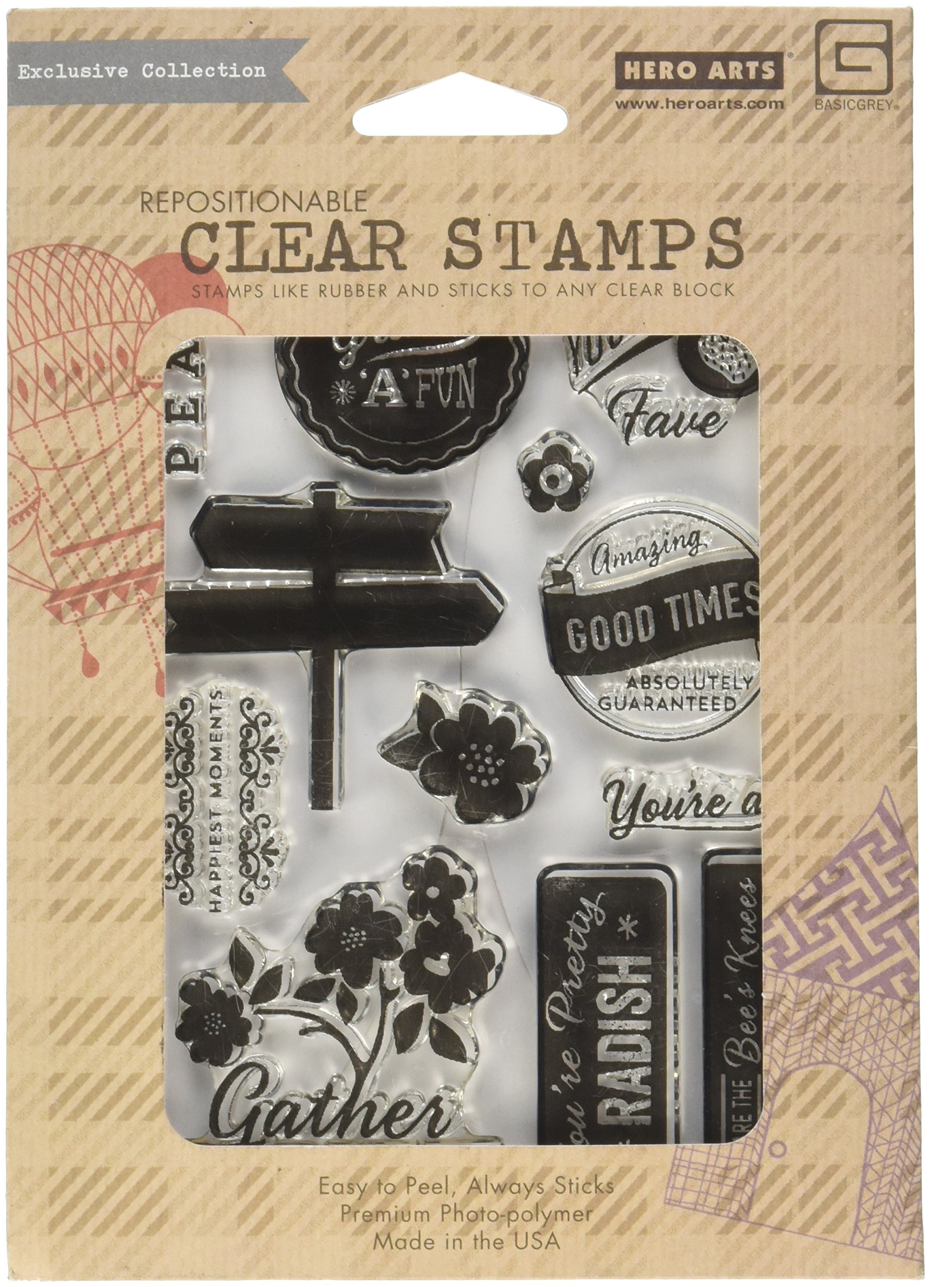 Hero Arts Herbs and Honey Clear Stamps - Gather Love Stamp Set for Card Making, Scrapbooking & DIY Crafts - Perfect for Greeting Cards, Journals, and Handmade Gifts