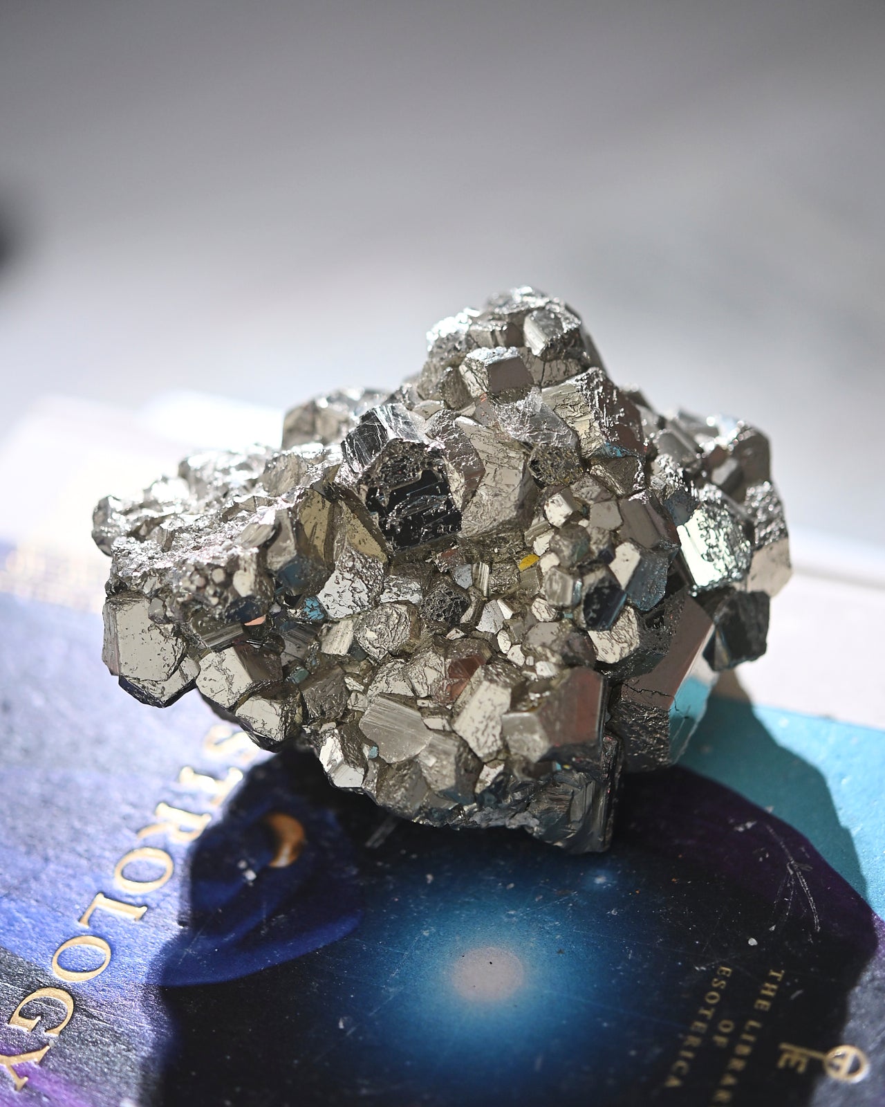 Natural Pyrite Crystal Cluster - 2.4lbs Raw Mineral Specimen for Collectors & Healing | Perfect for Home Decor, Meditation & Energy Work