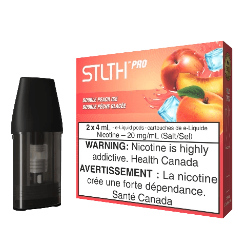 STLTH PRO Pods - Double Peach Ice Flavor (4mL) | Refillable Vape Pods for Smooth & Flavorful Vaping Experience | Perfect for On-the-Go Use & Social Settings