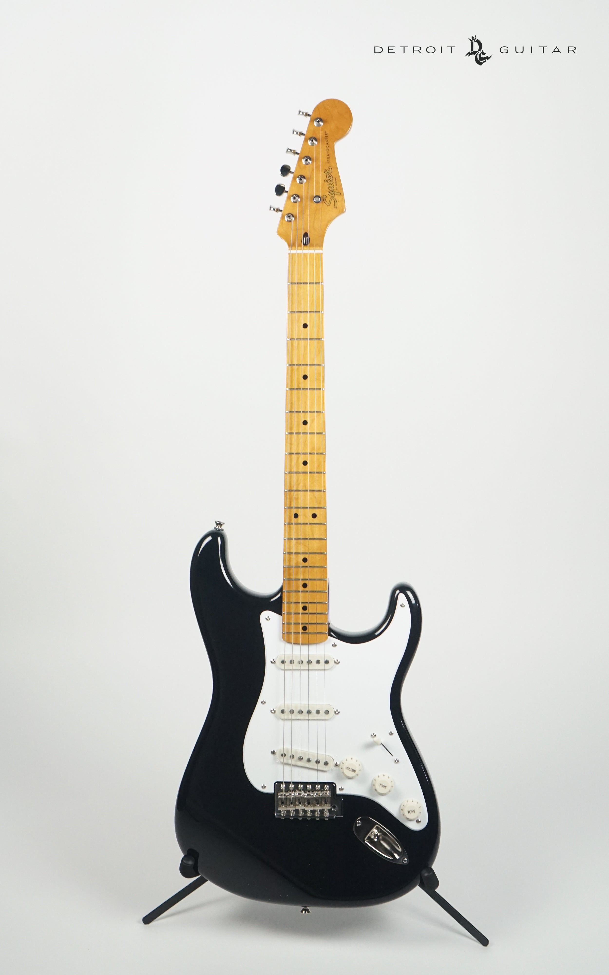 Squier Classic Vibe '50s Stratocaster Electric Guitar - Black | Vintage Style, Premium Sound | Perfect for Beginners, Rock, Blues & Stage Performances