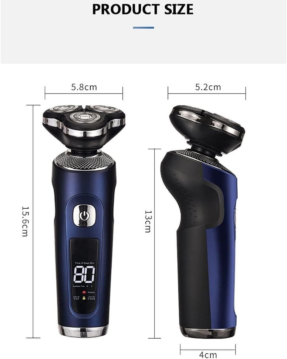 Best Electric Razor for Men - Rechargeable 3-Blade Shaver with Multi-Function Trimmer | Portable Beard Grooming Kit for Travel & Daily Shaving | Perfect for Home, Office & Gym Use