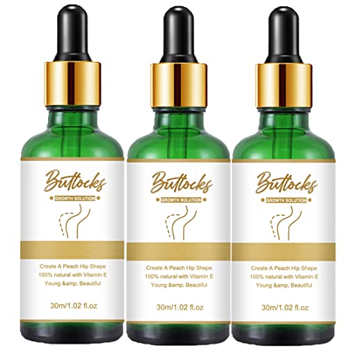 TTNC Instant Lifting Hip & Booty Herbal Oil - Butt Firming & Enhancement Essential Oil for Women - Natural Bigger Butt Lifting Solution (3PCS) - Perfect for Massage, Workout Recovery & Body Shaping