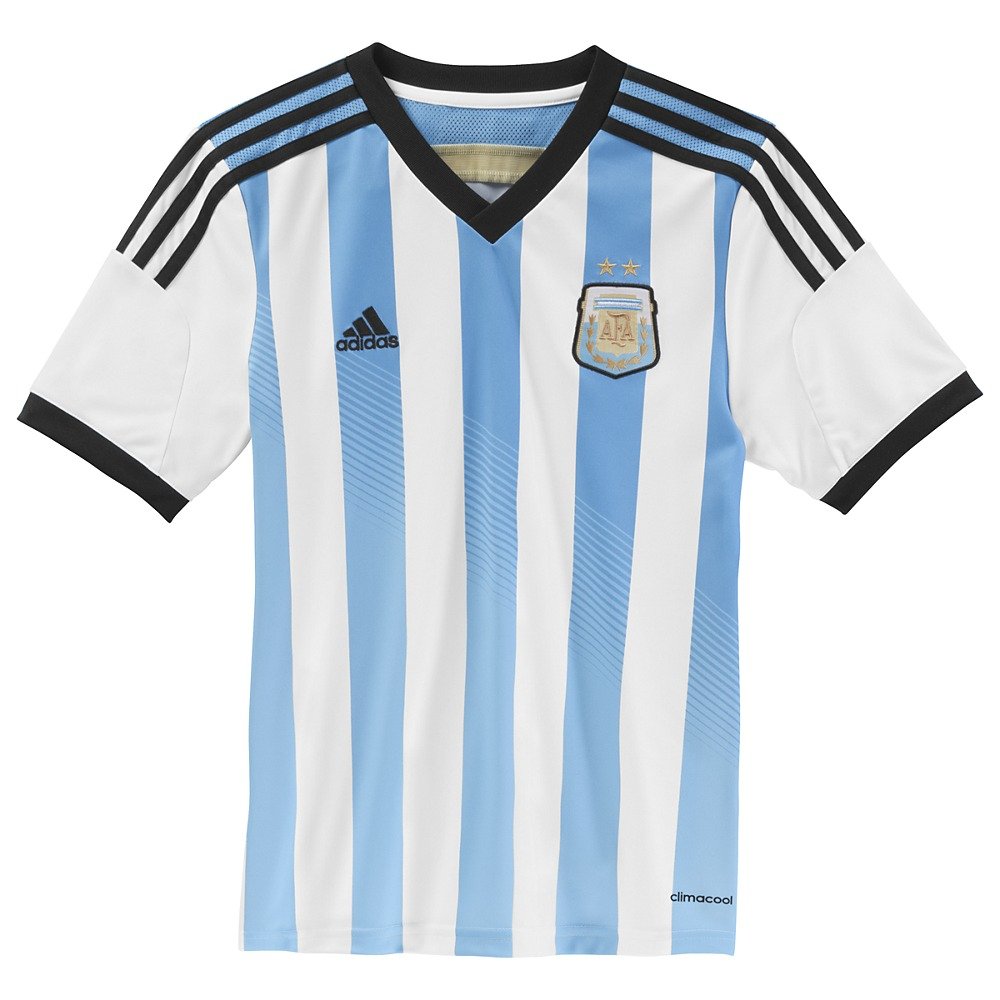 Adidas Argentina Home Youth Soccer Jersey 2014 (YS) - Perfect for Games, Training & Fan Support