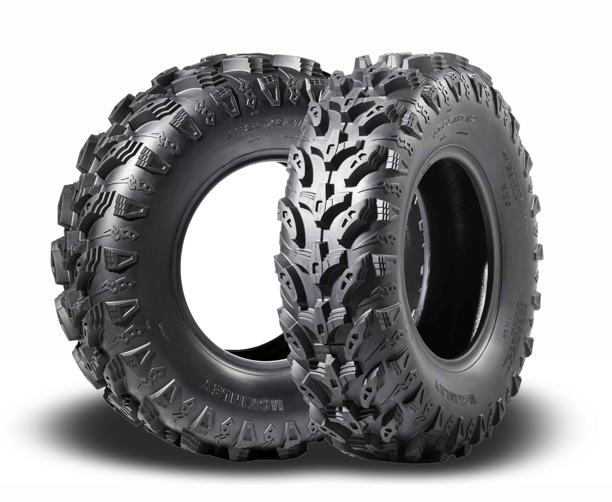 MCKINLEY UTV ATV Tires 25X8-12 6-Ply Super Mud All Terrain X611 - Set of 2 Tires for Off-Road, Mudding & Trail Riding | Heavy Duty 6-Ply Construction for Maximum Durability