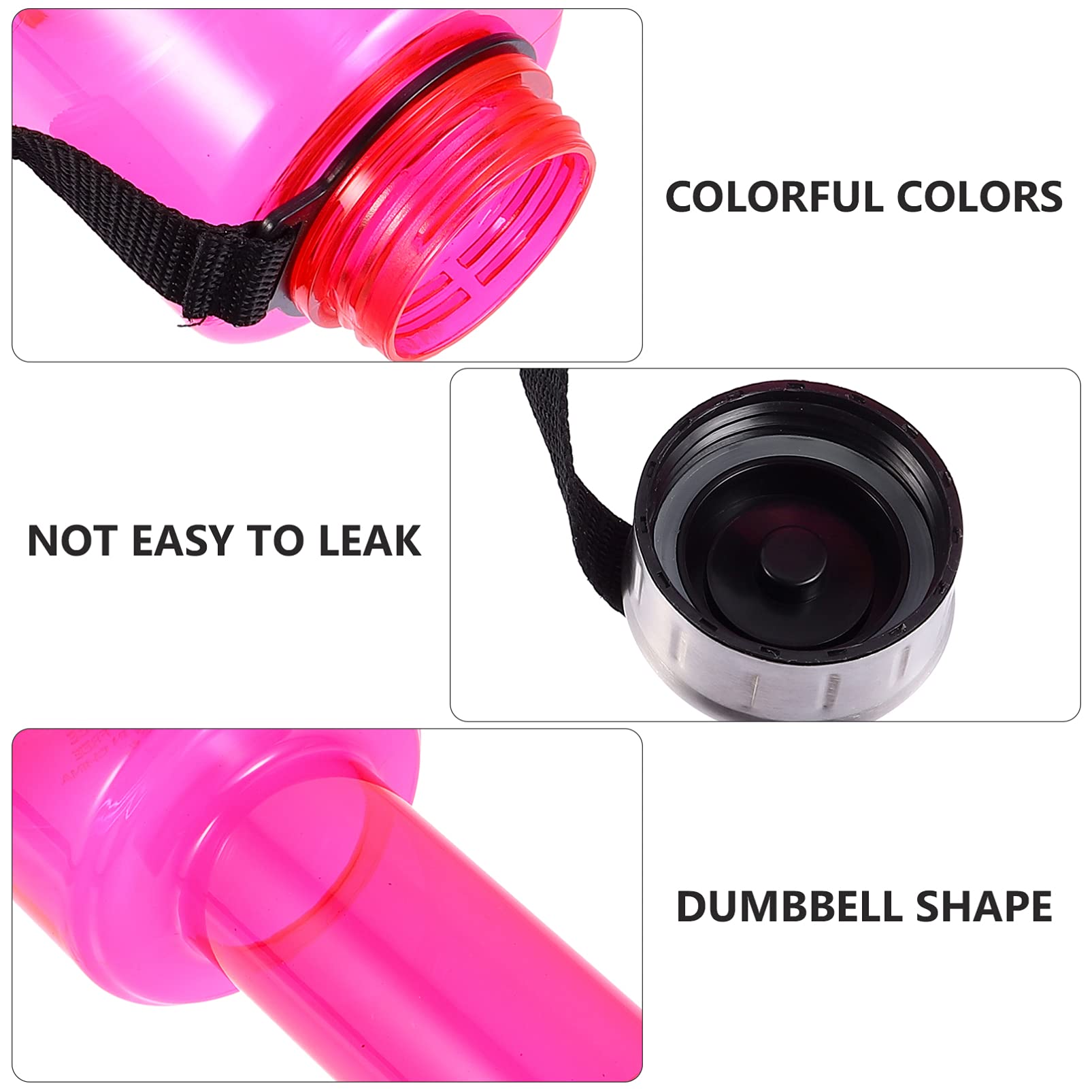 **Cabilock 1pc Dumbbell-Shaped Water Bottle - Leak-Proof Plastic Sports Bottle for Gym, Cycling, Baseball & Travel - Reusable Athletic Water Jug for Fitness & Outdoor Activities**