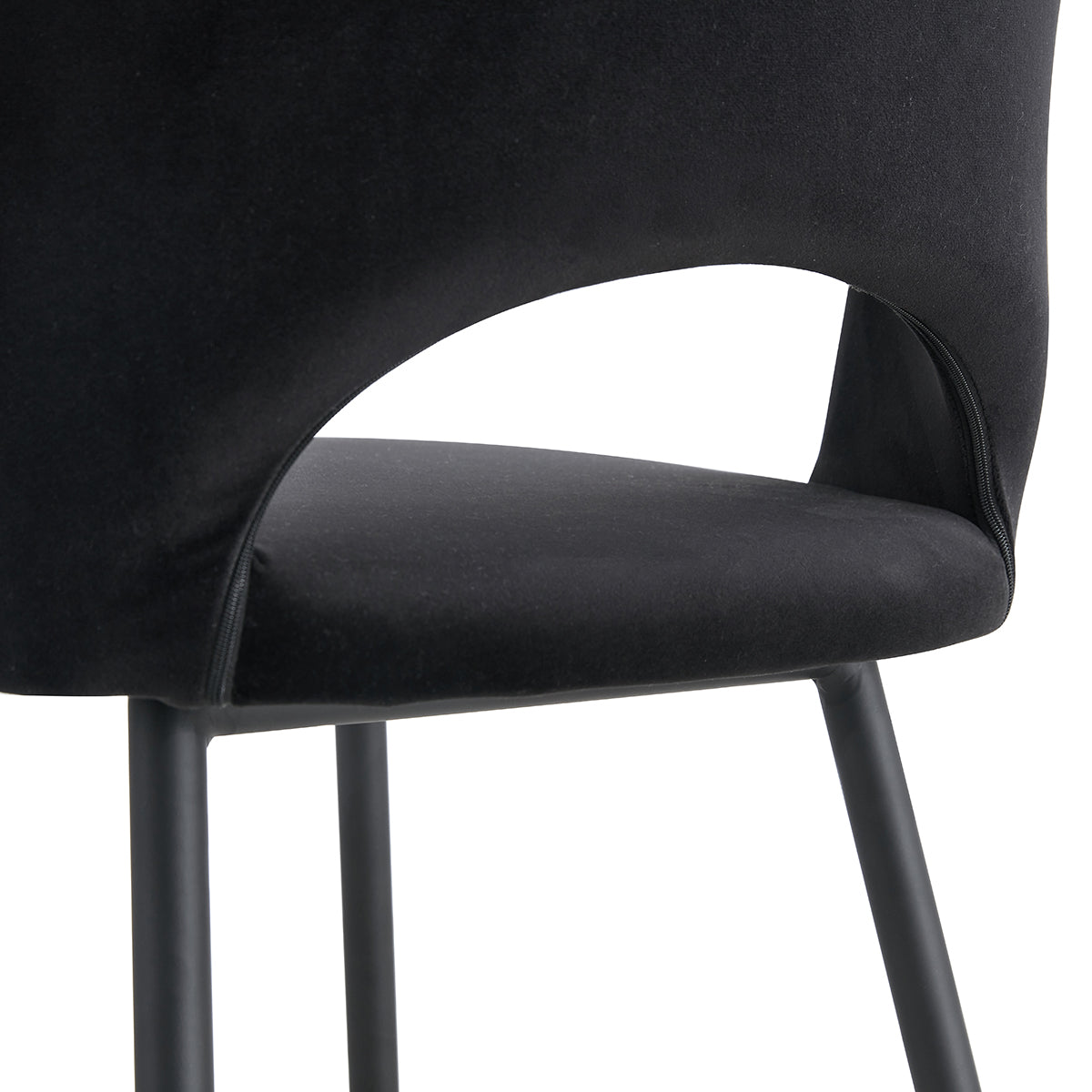 Luxury Asta Velvet Dining Chairs (Set of 2) - Modern Upholstered Side Chairs for Kitchen, Dining Room & Home Decor - Soft Velvet Fabric with Sturdy Metal Legs