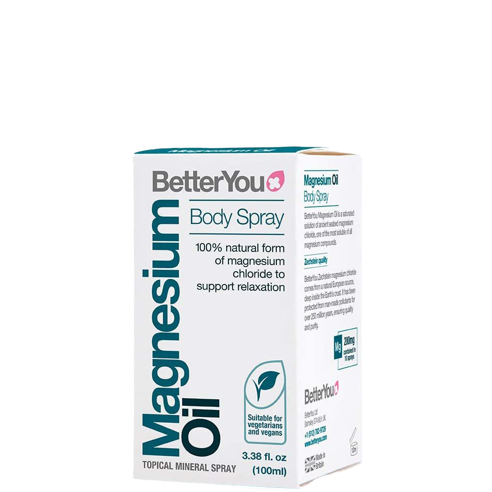 BetterYou Magnesium Oil Original Spray 100ml - Natural Muscle Recovery & Relaxation Supplement for Athletes, Sleep Support & Stress Relief - Perfect for Post-Workout Recovery & Nighttime Relaxation