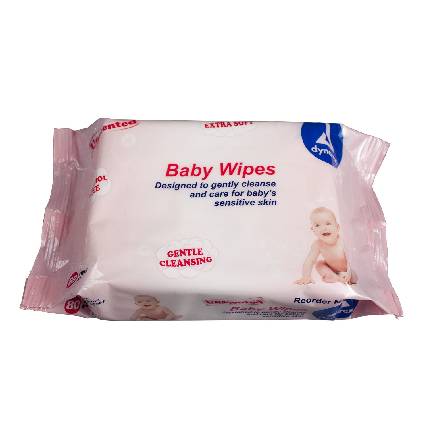 Dynarex Unscented Baby Wipes for Sensitive Skin | Hypoallergenic & Gentle Cleansing | 5