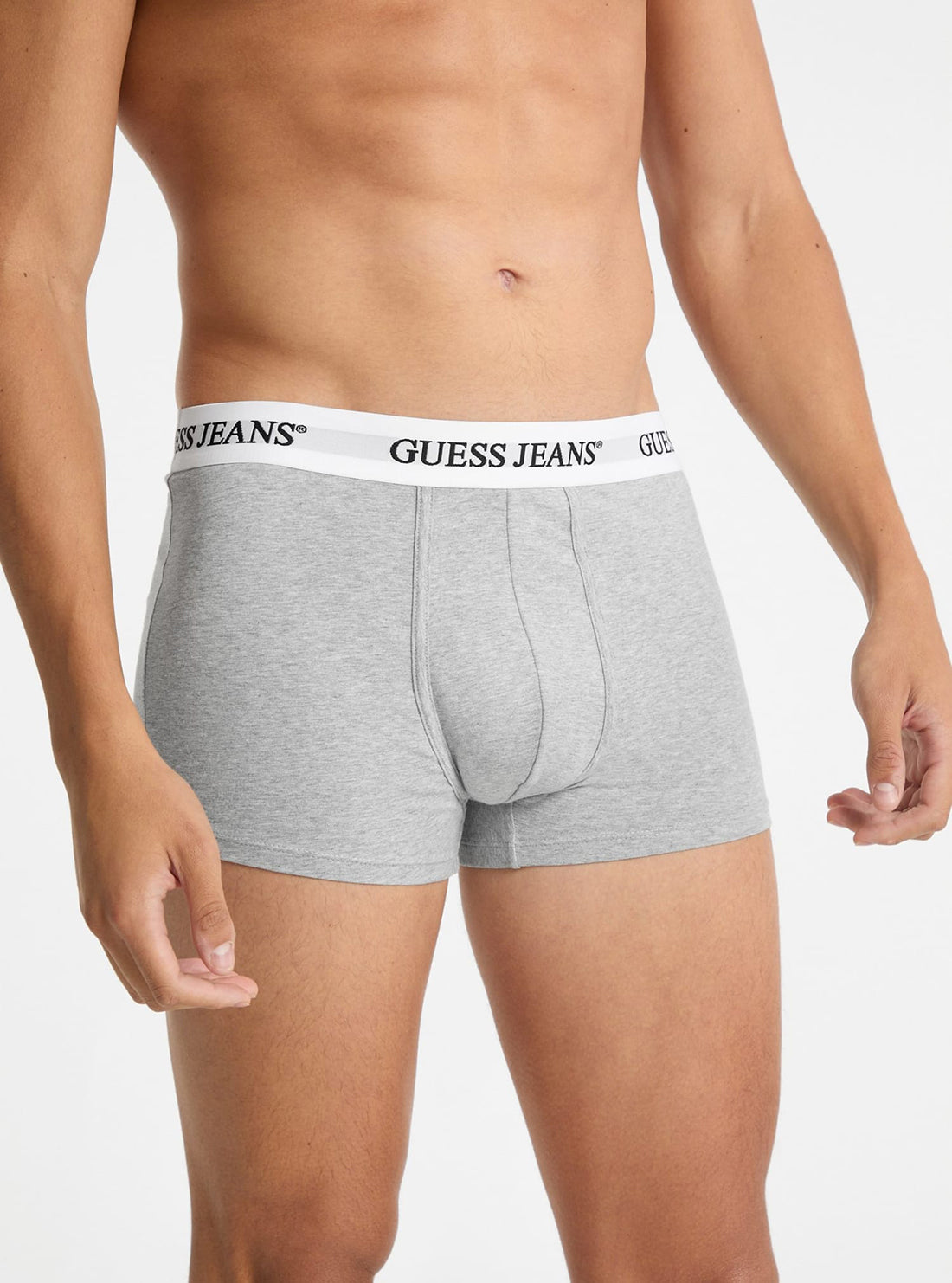 Guess Jeans Black & Grey 2 Pack Men's Underwear Trunks - Soft Cotton Boxer Briefs for Everyday Comfort & Lounge Wear