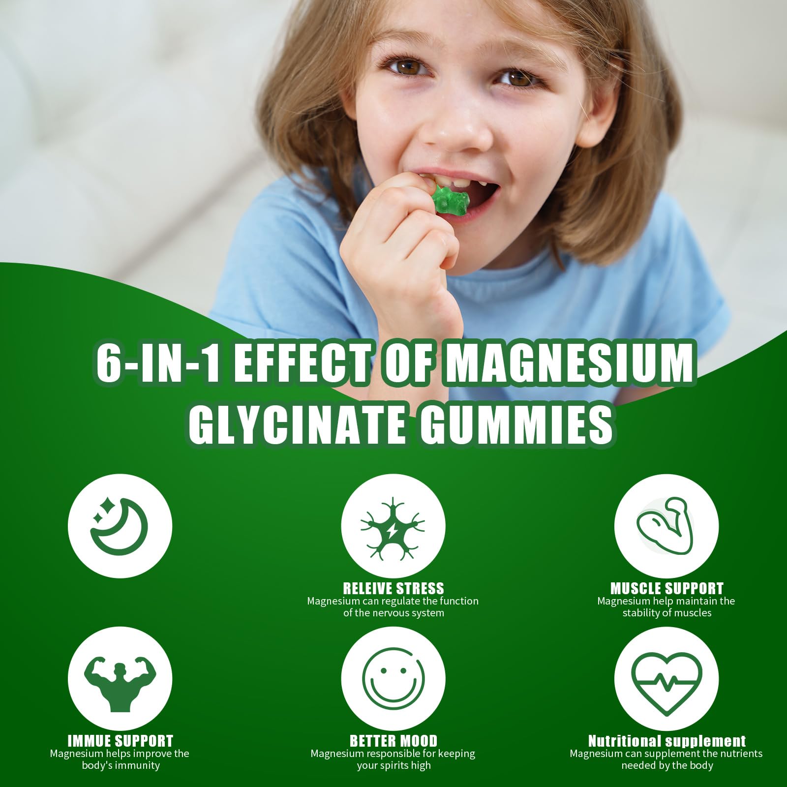 400mg Magnesium Glycinate Gummies with Malate & Taurate | Enhanced with Vitamin D3, B6, Ashwagandha & Superfoods | Stress Relief & Sleep Support | Perfect for Nighttime Relaxation & Muscle Recovery