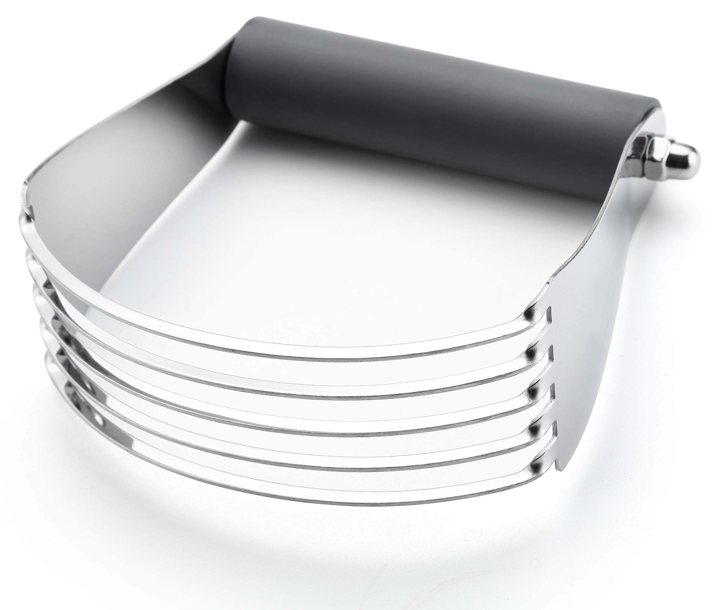 Spring Chef Large Gray Dough Blender - Heavy Duty Stainless Steel Pastry Cutter with Sharp Blades for Baking | Dishwasher Safe | Perfect for Pies, Cookies & Pastry Dough Mixing