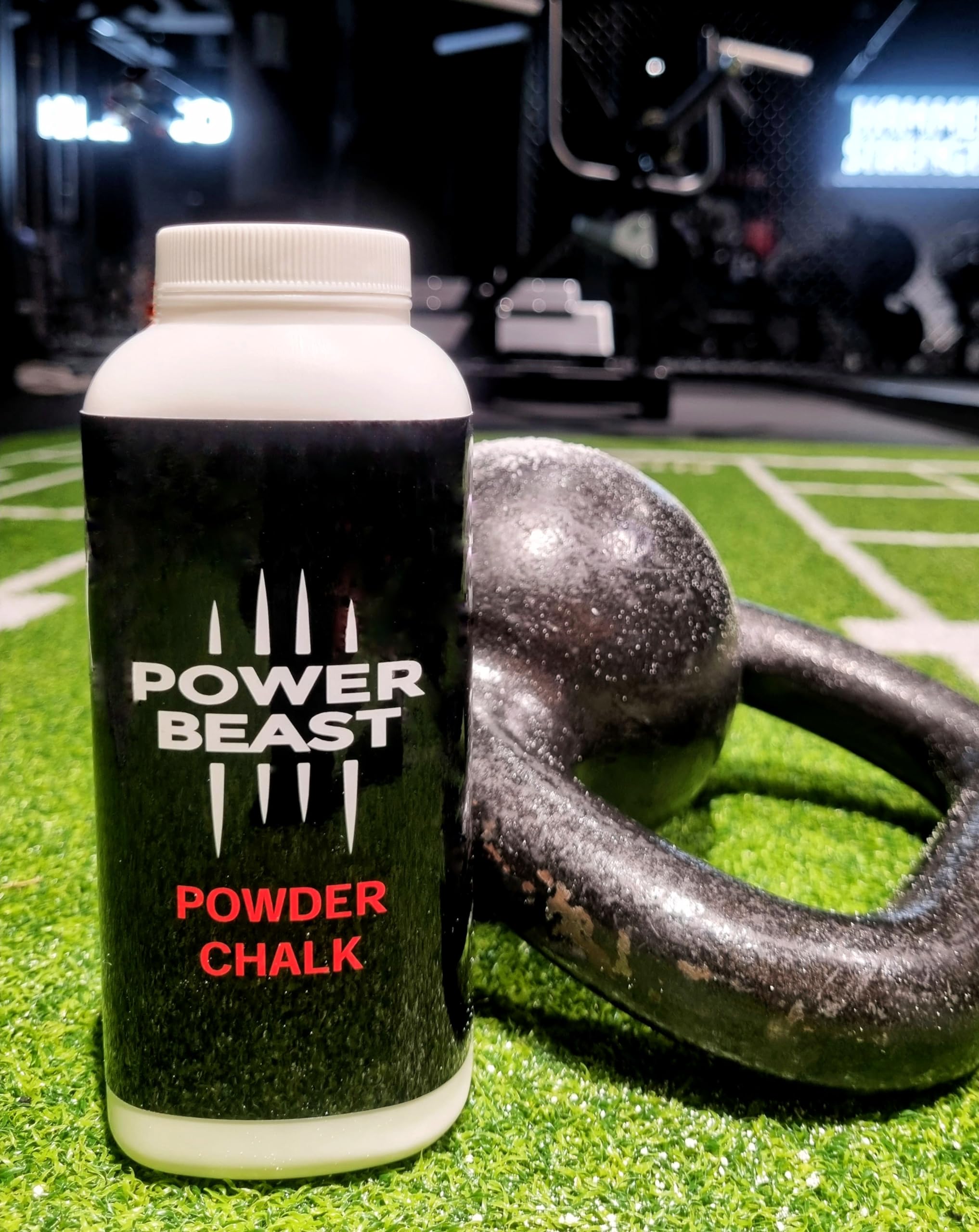 Power Beast Magnesium Carbonate Chalk - 4.3oz (120g) Gym Chalk for Weightlifting, Rock Climbing & Gymnastics | Non-Slip Grip Enhancer for CrossFit, Bouldering & Billiards | Perfect for Gym, Home Workouts & Outdoor Sports