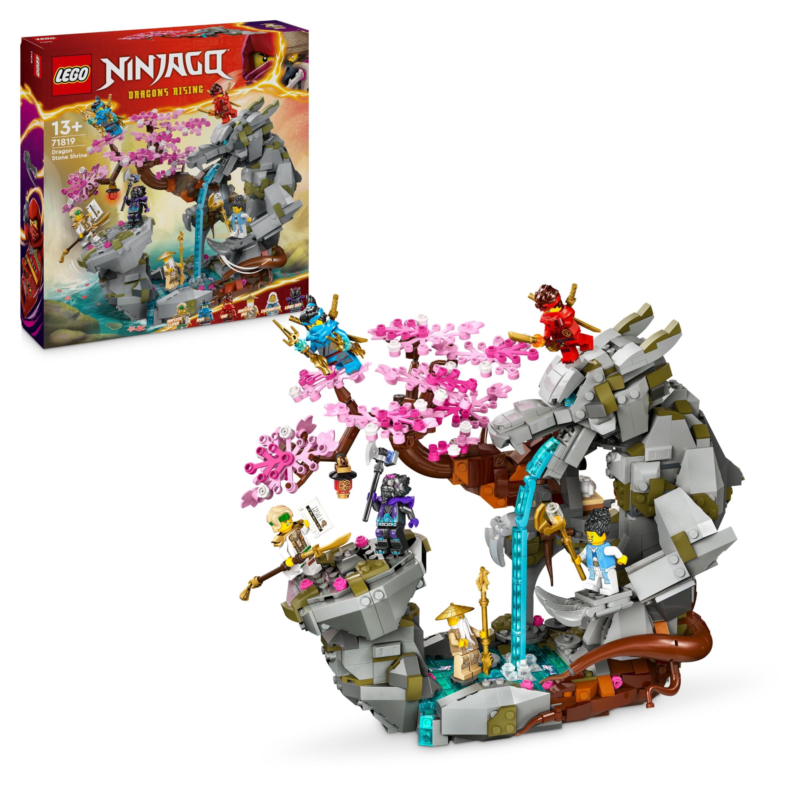 LEGO Ninjago Dragon Stone Sanctuary Building Set with 6 Ninja Minifigures - Adventure Play & Display Model - Gift for Kids Ages 13+ (71819) | Perfect for Role-Playing Battles & Collector's Showcase