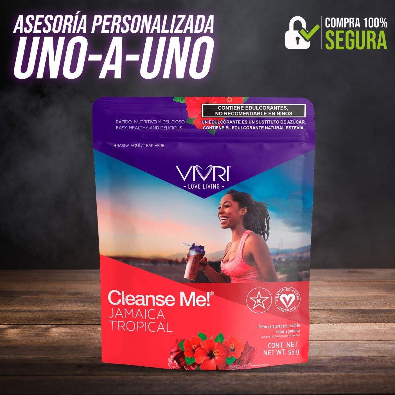 VIVRI Cleanse Me Jamaica Tropical Superfood Shake - Cookies & Cream & Orange Mango Flavors for Detox & Energy Boost | Perfect for Post-Workout Recovery & Healthy Lifestyle
