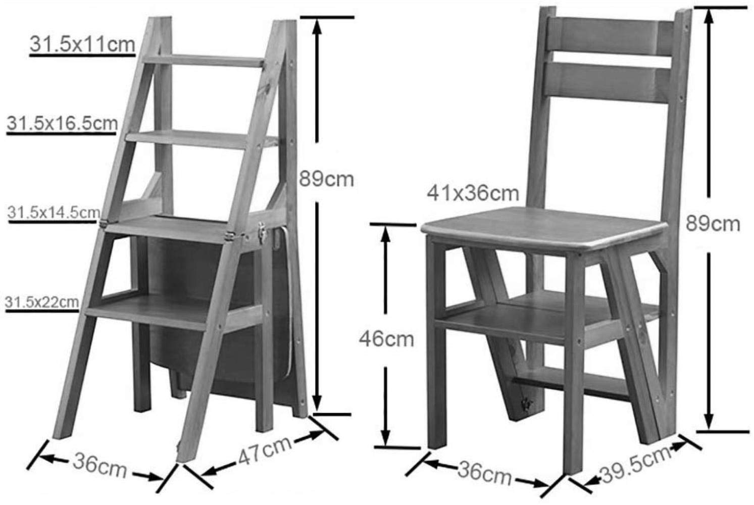 Multifunctional Folding Step Stool for Home - Dark Walnut Kitchen Step Ladder, Shoe Rack, Flower Stand, Indoor Climbing Stool - Perfect for Reaching High Shelves, Organizing Shoes & Displaying Plants