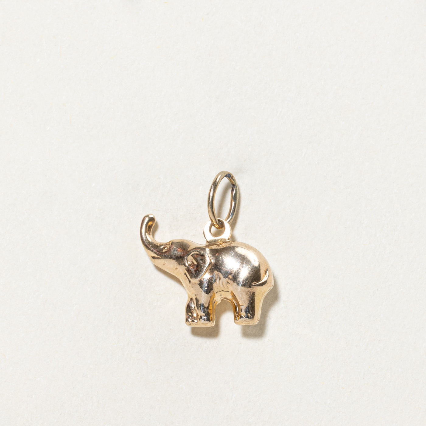 10K Yellow Gold Elephant Charm Pendant - Elegant Animal Jewelry for Women - Perfect for Necklaces, Bracelets & Gifts - Birthday, Anniversary & Special Occasions