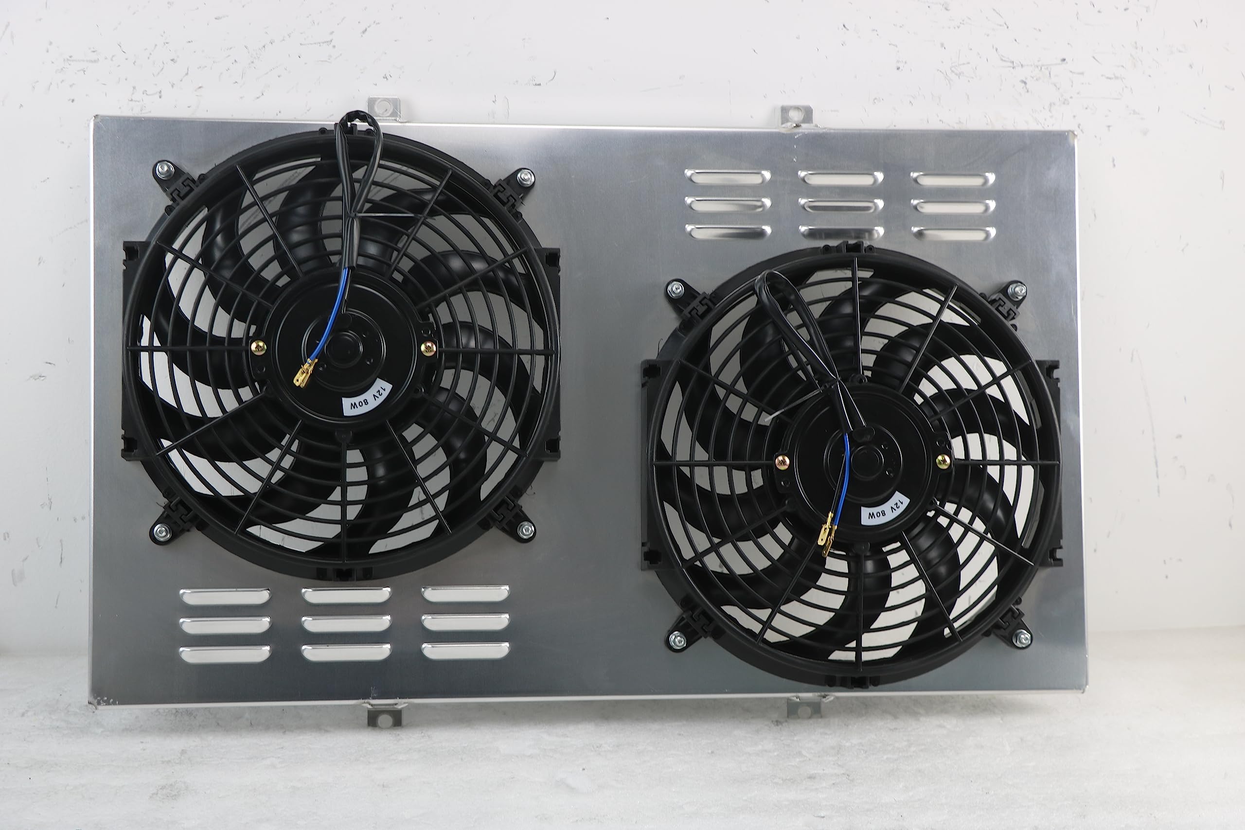 Alloyworks Aluminum Fan Shroud Thermostat Relay Kit for 1967-1972 Chevy C/K C10 C20 K10 K20 Pickup Suburban Truck & Blazer - GMC Jimmy Van Radiator Cooling System Upgrade (Radiator Not Included, CC369) - Perfect for Classic Car Restoration & Hot Weather Performance