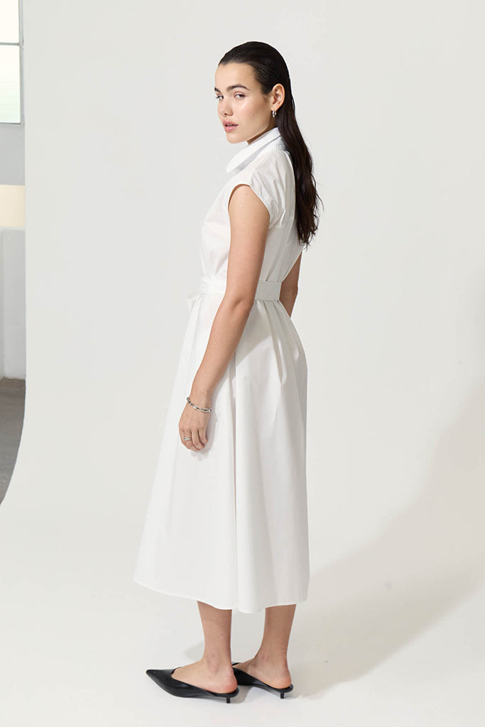 Dèluc Imola Dress - Off White Women's Elegant Party & Wedding Guest Dress for Special Occasions