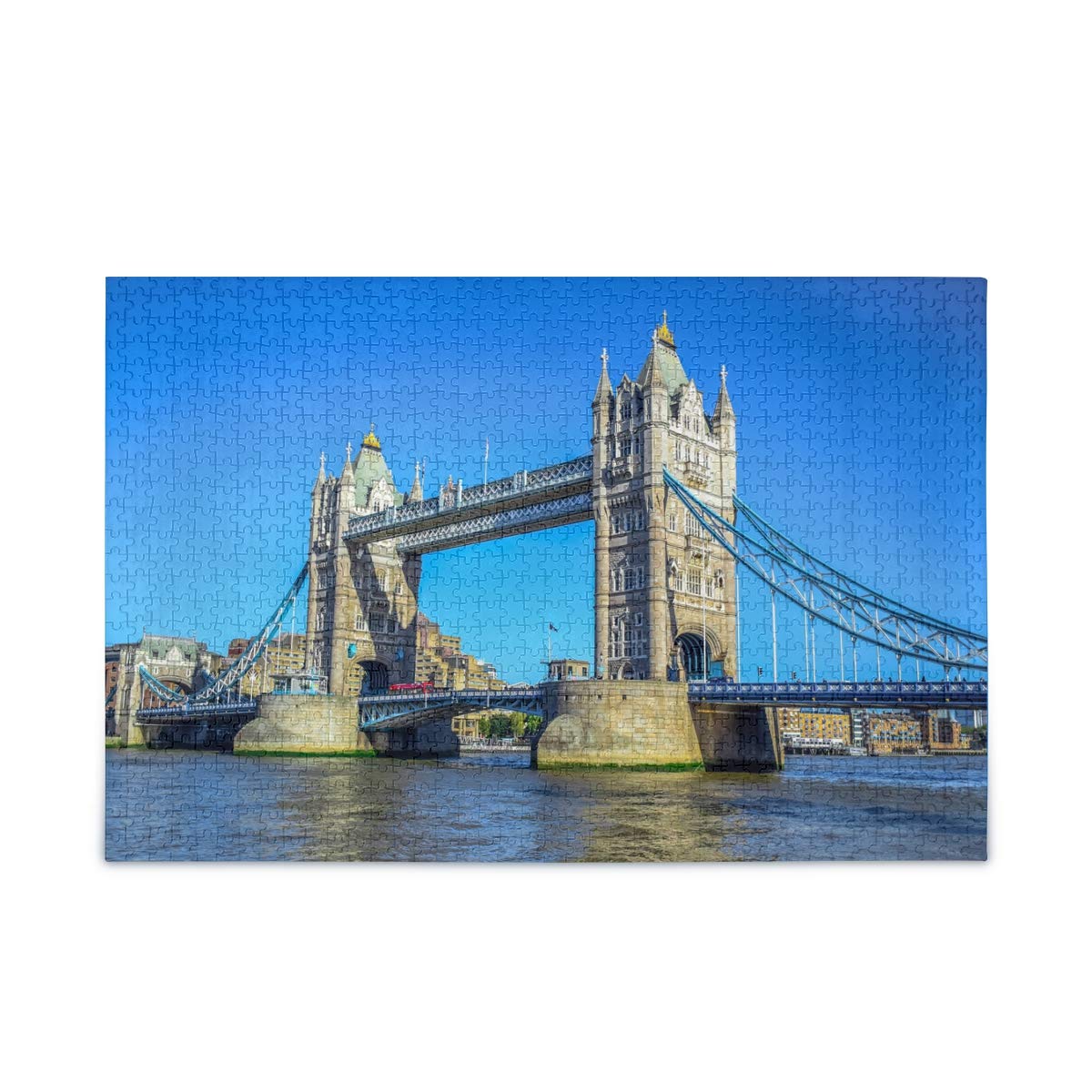 500-Piece Large Jigsaw Puzzle for Kids & Adults - Tower Bridge London Landscape - Family Fun & Educational Activity - Perfect for Family Game Nights, Classroom Learning & Stress Relief