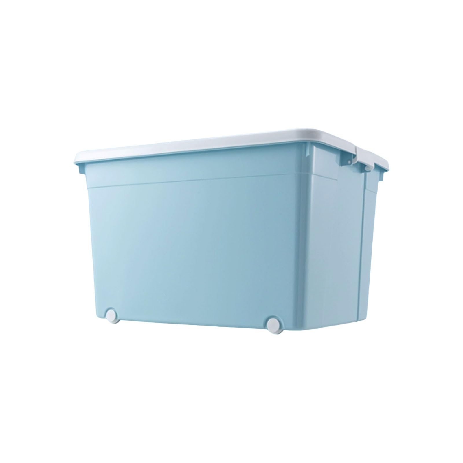 Stackable Plastic Storage Box with Lid, Wheels & Handle - Lightweight Organizer for Home, Office, Garage & Toy Storage - Perfect for Closet Organization, Moving & DIY Projects