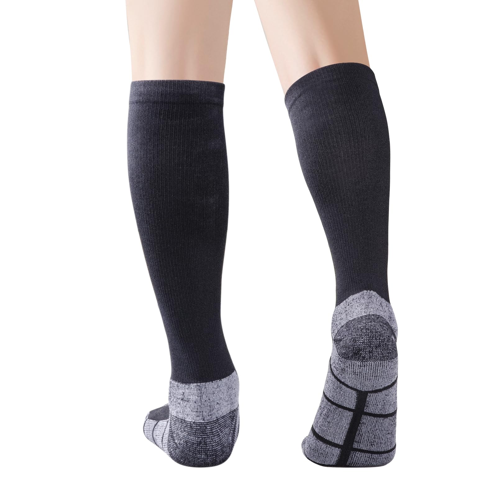 YUEDGE Men's Sports Compression Socks - Knee High Performance Socks for Cycling, Running, Baseball & Travel - Improve Circulation & Reduce Fatigue - Ideal for Athletes, Travelers & Long Flights