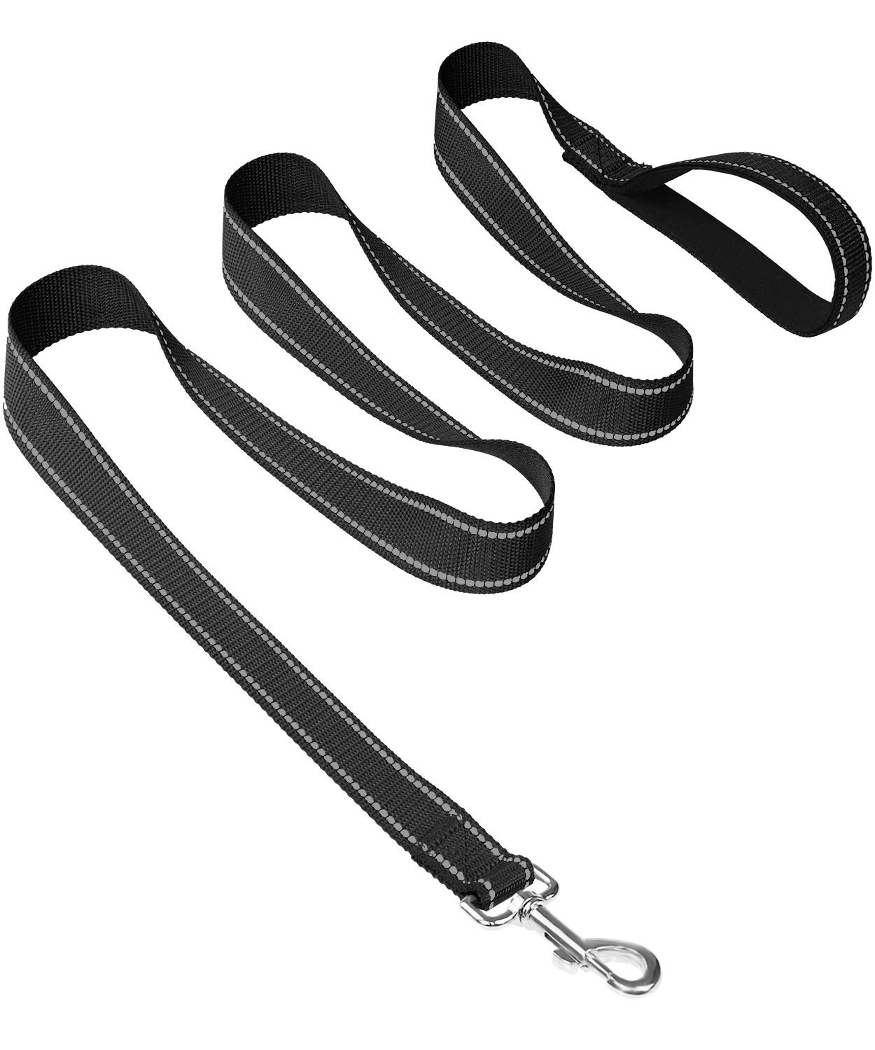 Joytale 19-23 Inch Heavy Duty Reflective Dog Collar with 6FT Leash - Neoprene Padded Pet Collar Set for Large Breeds - Perfect for Walking, Training & Outdoor Adventures