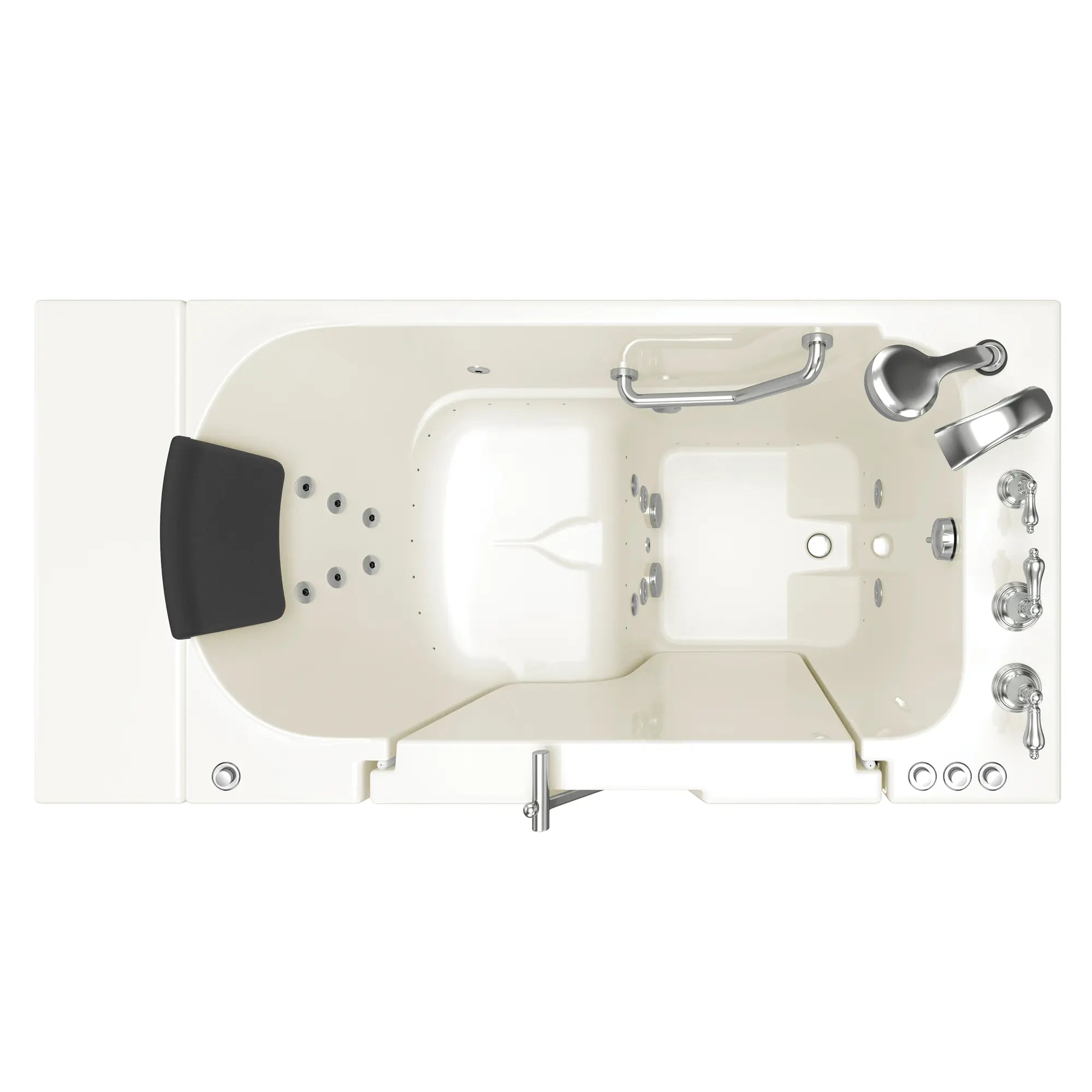 Premium 30 x 52 Inch Gelcoat Walk-In Bathtub with Air Spa & Whirlpool Systems - Right Hand Drain & Faucet - Ideal for Elderly & Mobility Support, Therapeutic Relaxation at Home