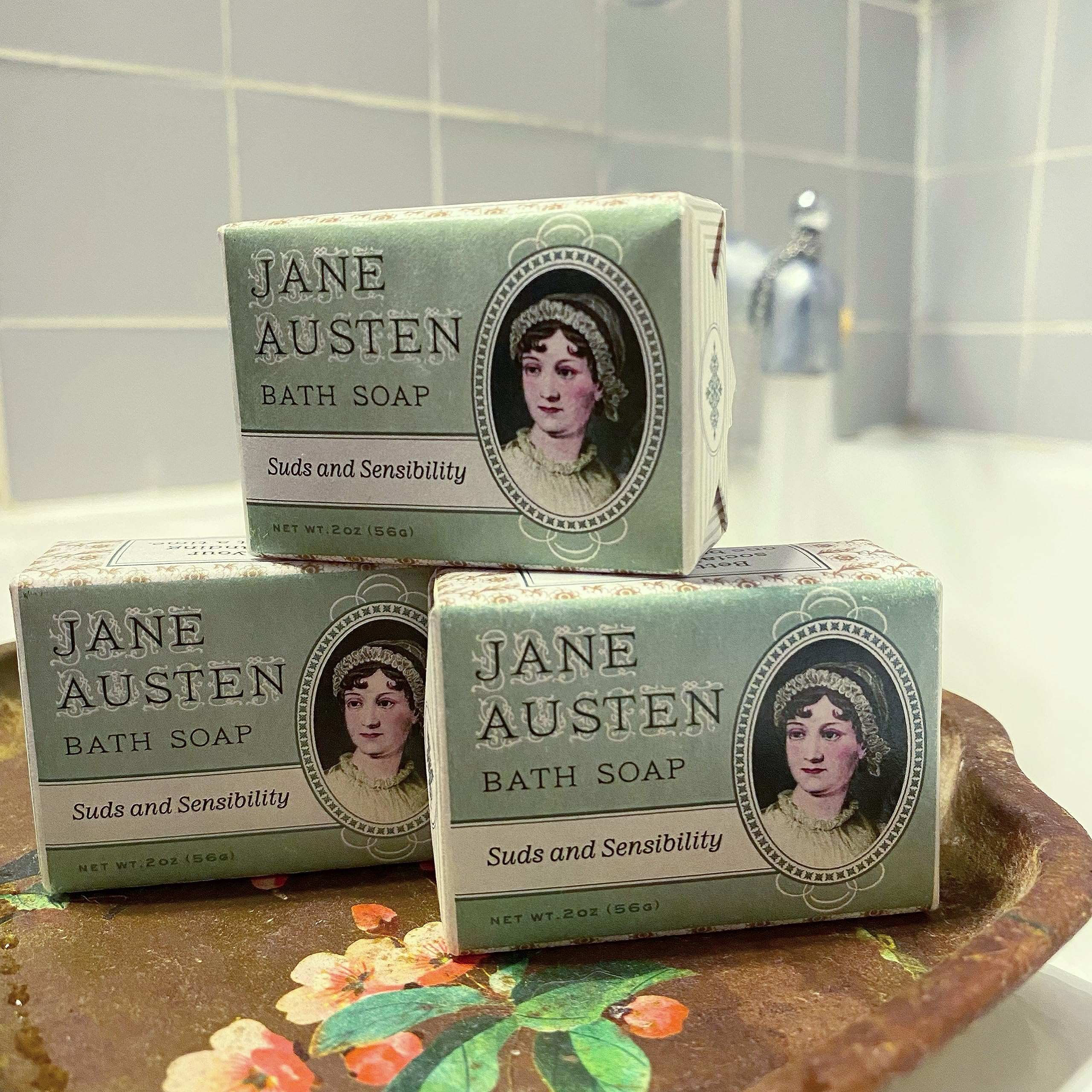 Jane Austen Inspired Handmade Bath Soap - Natural Luxury Soap Bar Made in USA - Perfect for Gifts, Relaxation & Literary Lovers