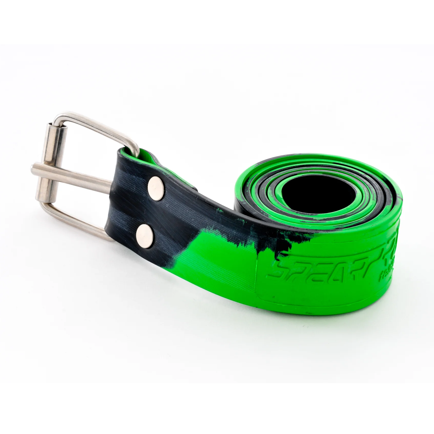 Spear Pro 4mm Marseilles Weight Belt for Scuba Diving - Black/Green - Professional Freediving & Spearfishing Gear for Underwater Adventures