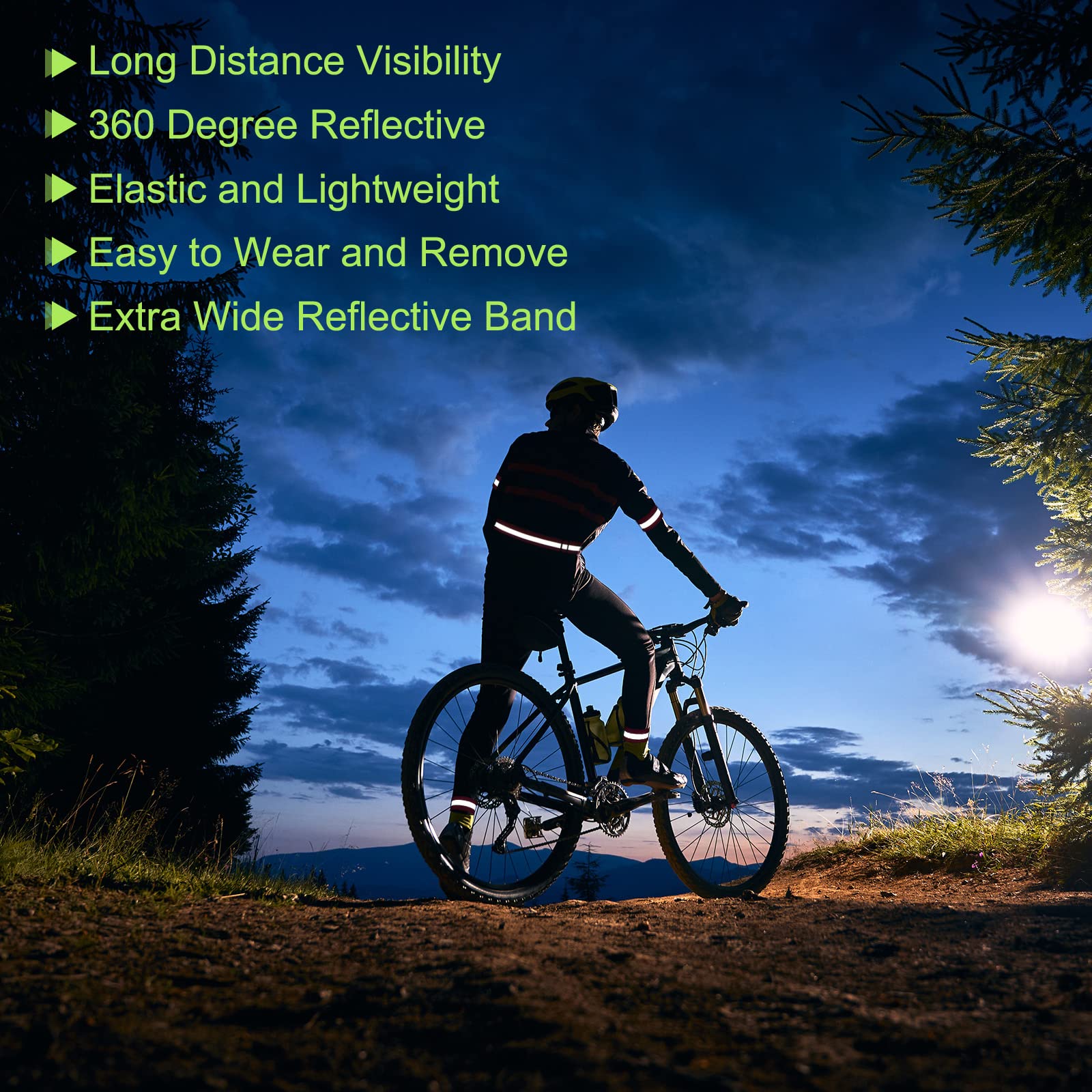 High Visibility Reflective Belt Bands - MECCANIXITY Safety Gear for Running, Cycling & Night Work | Adjustable Reflective Strips for Joggers, Construction Workers & Outdoor Activities