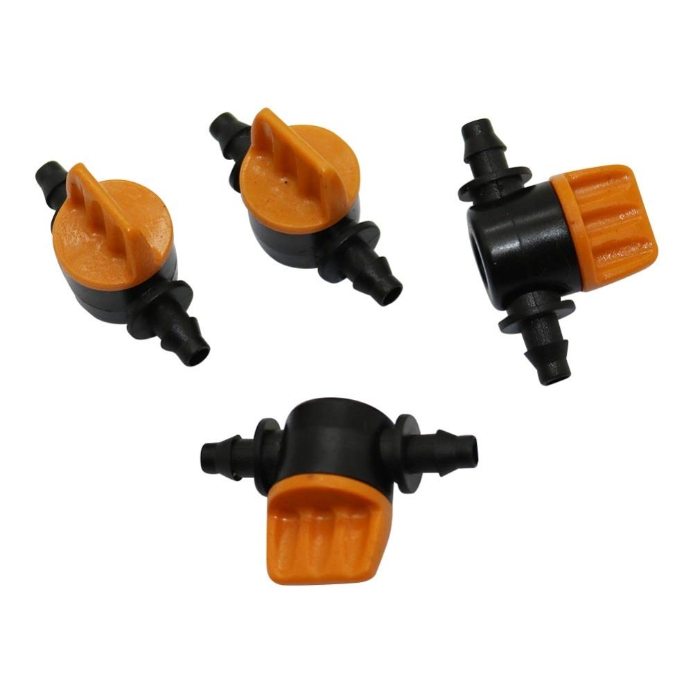 5-Piece 4/7mm Miniature Hose Connectors - Barbed Slotted Water Valve Couplings for Homebrew, Garden Irrigation & DIY Watering Systems (Perfect for Drip Irrigation, Hydroponics & Small Hose Connections)