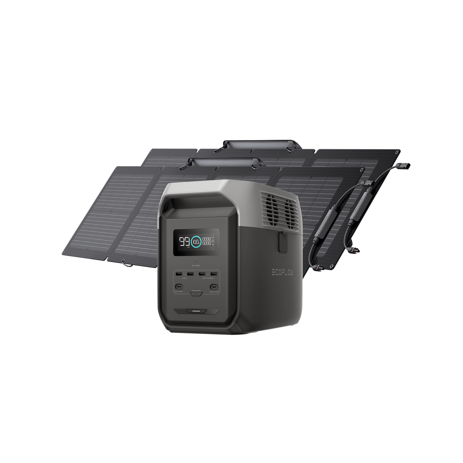 EcoFlow DELTA 3 1500W Portable Power Station with Solar Charging - Perfect for Camping, RV Trips, and Home Emergency Backup Power