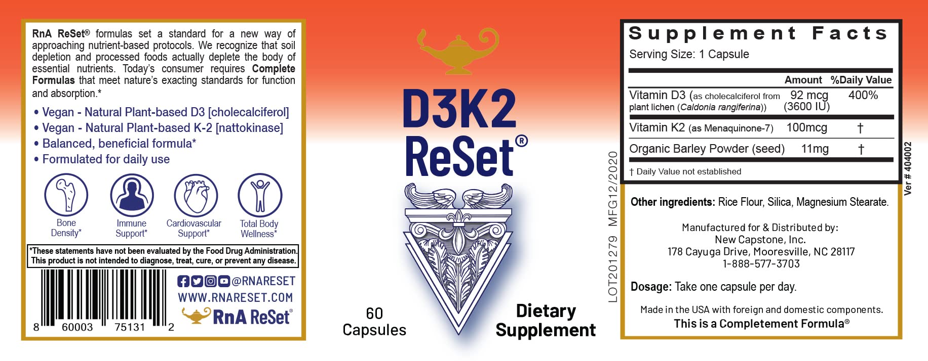 RnA ReSet Longevity Bundle - ReMag Magnesium, Vitamin C, Vitamin D & ReAline B Complex Supplement Set for Anti-Aging, Immune Support & Cellular Health | Daily Wellness Routine for Adults