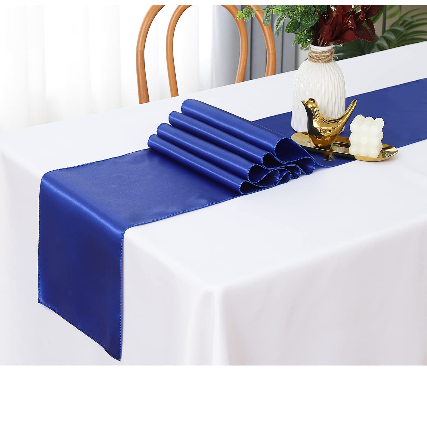 Royal Blue Satin Chair Sashes 50-Pack - Wedding & Party Decor